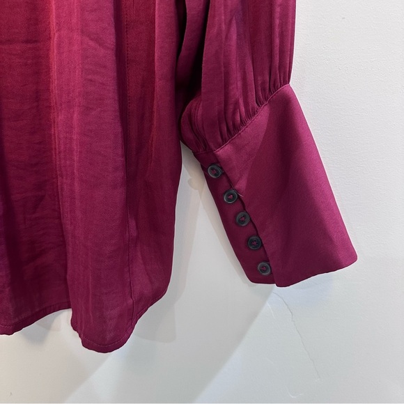 FREE PEOPLE magenta long sleeve button down shirt - Picture 5 of 5